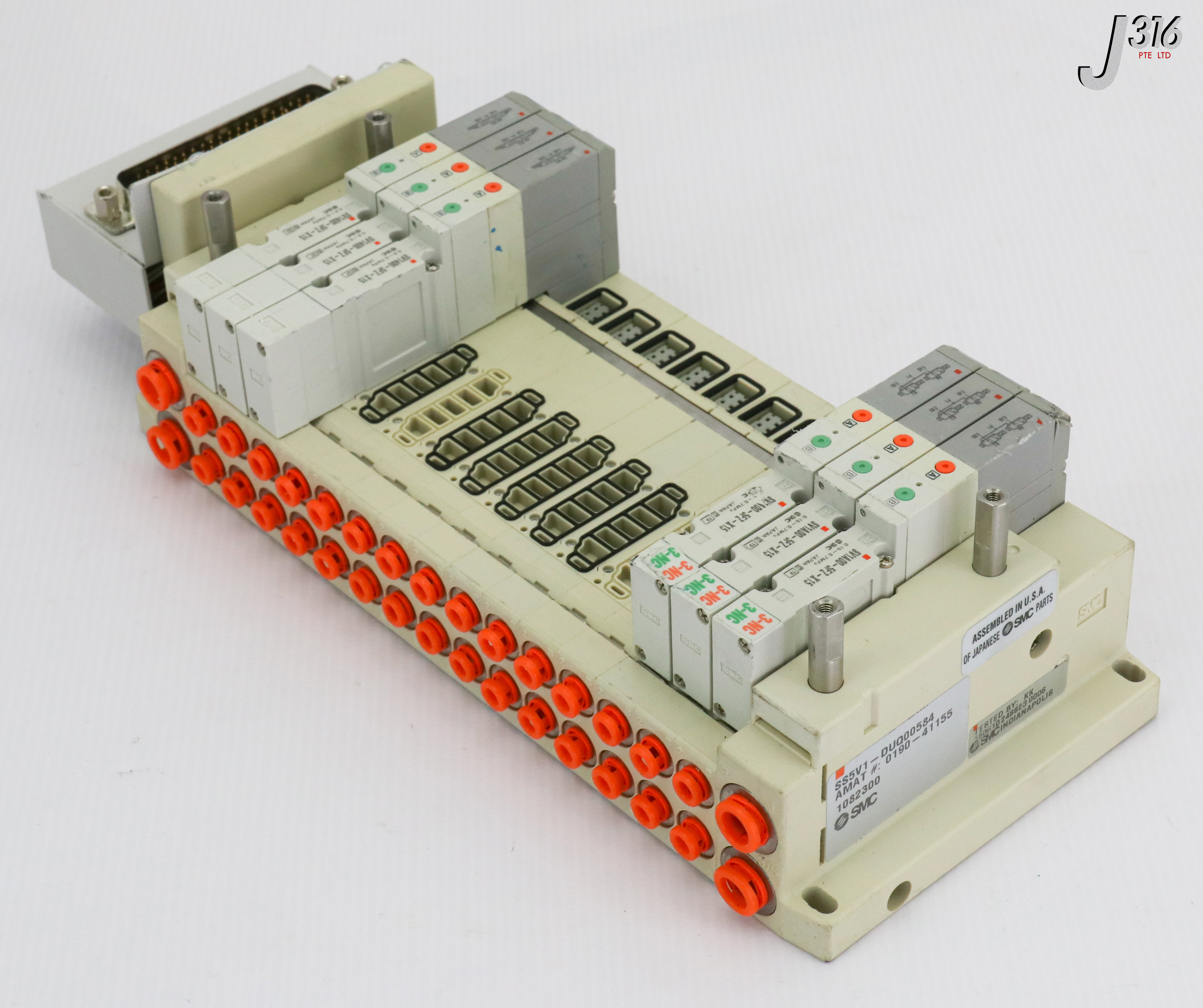 16502 SMC 15 SLOTS PNEU MANF W/ 6X SOLENOID VLV AMAT SS5V1